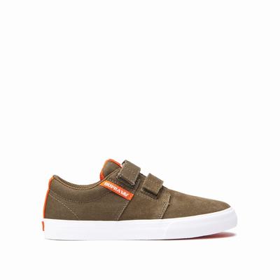 Supra STACKS II VULC VELCRO - Lasten Tennarit - Khaki